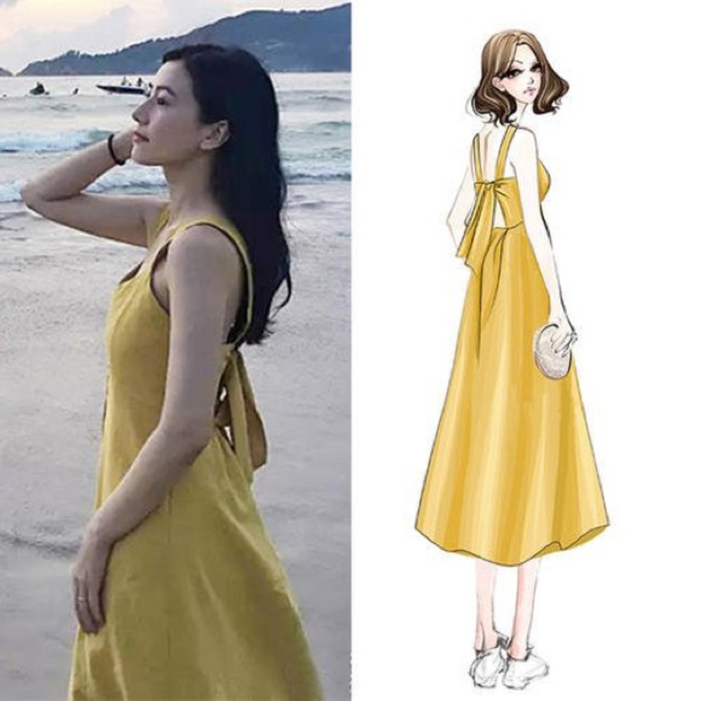 Yellow summer dress
